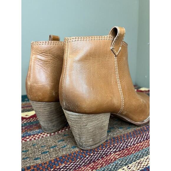 Madewell The Brown Billie Boot Leather Heeled Bootie Size 7.5 - Picture 4 of 8